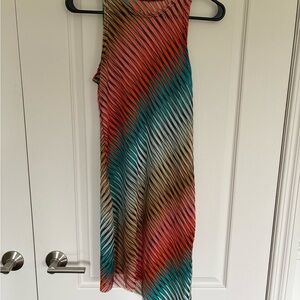 SHEIN Green Blue Asymmetrical Dress Resort Wear